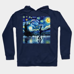 Lonely Skater Starry Night - Winter Sports Hoodie